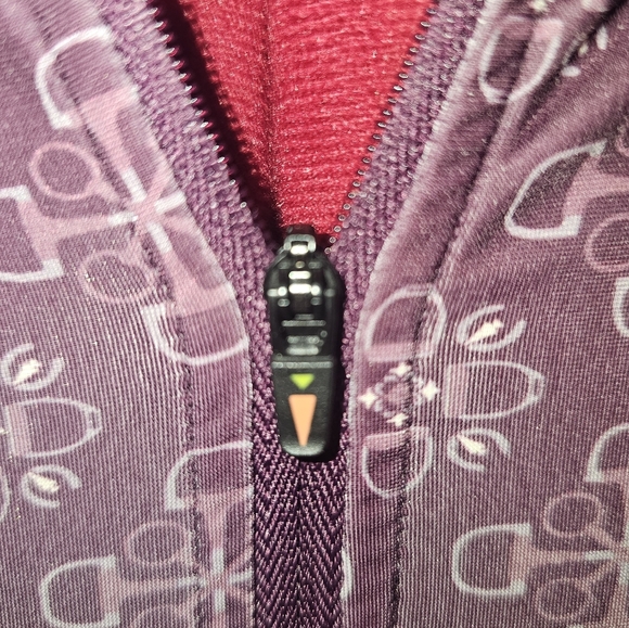 Kerrits Purple Patterned Full Zip Top - Picture 2 of 3